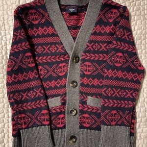 Beautiful Gap Boys Navy and Red Holiday Cardigan 2T NWOT